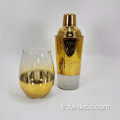 Gold Placing en acier inoxydable en verre Shaker